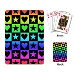 Rainbow Stars and Hearts Playing Cards Single Design