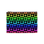 Rainbow Stars and Hearts Cosmetic Bag (Medium)