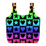 Rainbow Stars and Hearts Reusable Bag (L)