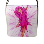 Hot Pink Fairy Flap Closure Messenger Bag (L)