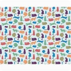 Blue Colorful Cats Silhouettes Pattern Collage 8  x 10  from ZippyPress 10 x8  Print - 5