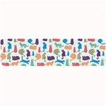 Blue Colorful Cats Silhouettes Pattern Large Bar Mats