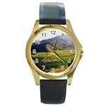 Picture1 Round Gold Metal Watch
