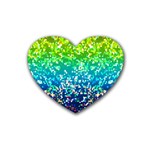Glitter 4 Rubber Coaster (Heart) 