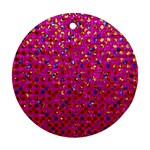 Polka Dot Sparkley Jewels 1 Round Ornament (Two Sides) 