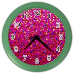 Polka Dot Sparkley Jewels 1 Color Wall Clocks