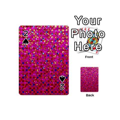 Polka Dot Sparkley Jewels 1 Playing Cards 54 (Mini)  from ZippyPress Front - Spade2