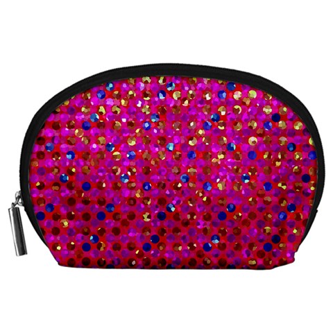 Polka Dot Sparkley Jewels 1 Accessory Pouches (Large)  from ZippyPress Front