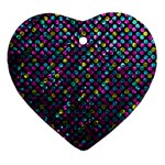 Polka Dot Sparkley Jewels 2 Ornament (Heart) 