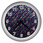 Polka Dot Sparkley Jewels 2 Wall Clocks (Silver) 