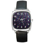 Polka Dot Sparkley Jewels 2 Square Metal Watches