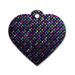 Polka Dot Sparkley Jewels 2 Dog Tag Heart (Two Sides)