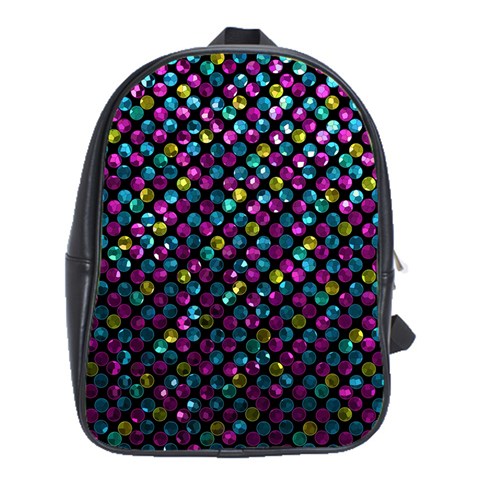 Polka Dot Sparkley Jewels 2 School Bags (XL)  from ZippyPress Front