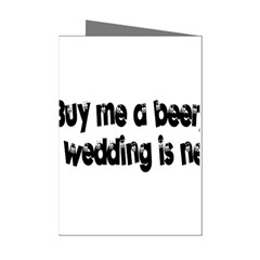 buymeabeer Mini Greeting Cards (Pkg of 8) from ZippyPress Left