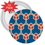 Orange shapes on a blue background			3  Button (10 pack)