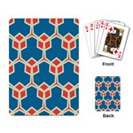 Orange shapes on a blue background			Playing Cards Single Design