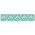 White On Emerald Green Damask Flano Scarf (Small)
