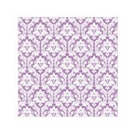 Lilac Damask Pattern Small Satin Scarf (Square)