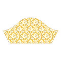 Sunny Yellow Damask Pattern Cotton Crop Top from ZippyPress Right Sleeve