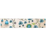 Whimsical Flowers Blue Flano Scarf (Small)