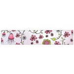 Pink whimsical flowers on pink Flano Scarf (Small)