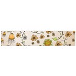 Yellow Whimsical Flowers  Flano Scarf (Small)