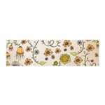 Yellow Whimsical Flowers  Satin Scarf (Oblong)