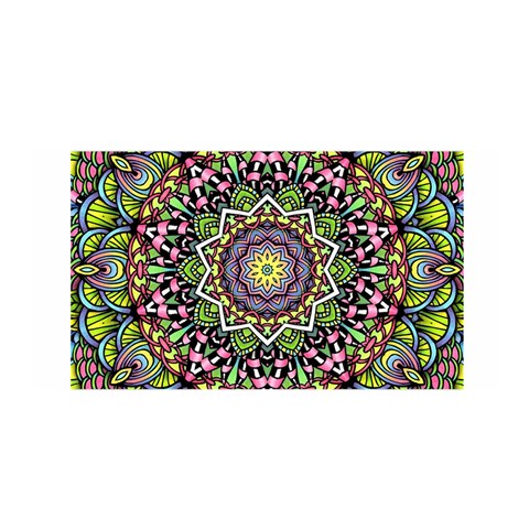 Psychedelic Leaves Mandala Satin Wrap from ZippyPress Front
