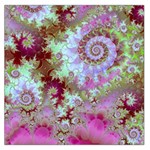 Raspberry Lime Delighraspberry Lime Delight, Abstract Ferris Wheel Large Satin Scarf (Square)