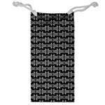Black White Tiki Pattern Jewelry Bags