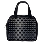 Black White Tiki Pattern Classic Handbags (One Side)