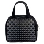 Black White Tiki Pattern Classic Handbags (2 Sides)