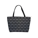 Black White Tiki Pattern Shoulder Handbags