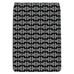 Black White Tiki Pattern Flap Covers (S) 