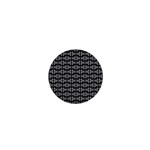 Black White Tiki Pattern 1  Mini Magnets