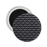 Black White Tiki Pattern 2.25  Magnets