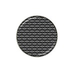 Black White Tiki Pattern Hat Clip Ball Marker (4 pack)