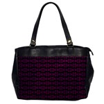 Pink Black Retro Tiki Pattern Office Handbags