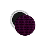 Pink Black Retro Tiki Pattern 1.75  Magnets