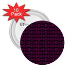 Pink Black Retro Tiki Pattern 2.25  Buttons (10 pack) 