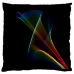 Abstract Rainbow Lily, Colorful Mystical Flower  Large Flano Cushion Case (One Side)