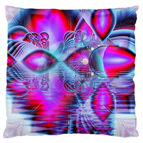 Crystal Northern Lights Palace, Abstract Ice  Standard Flano Cushion Case (One Side) from ZippyPress Front
