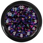Purple galaxy Wall Clocks (Black)