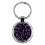 Purple galaxy Key Chains (Round) 