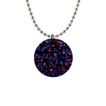 Purple galaxy Button Necklaces