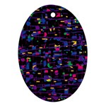 Purple galaxy Oval Ornament (Two Sides)