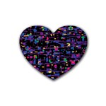Purple galaxy Rubber Coaster (Heart) 