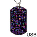 Purple galaxy Dog Tag USB Flash (Two Sides) 