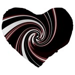 Decorative twist Large 19  Premium Flano Heart Shape Cushions