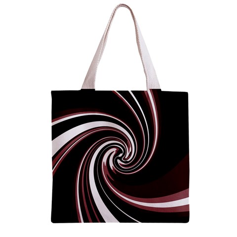 Decorative twist Zipper Grocery Tote Bag from ZippyPress Front